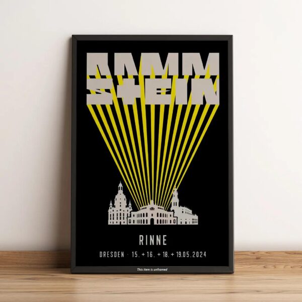 Rammstein Dresden 2024 May 15-16-18-19 Rinne Germany Event Poster